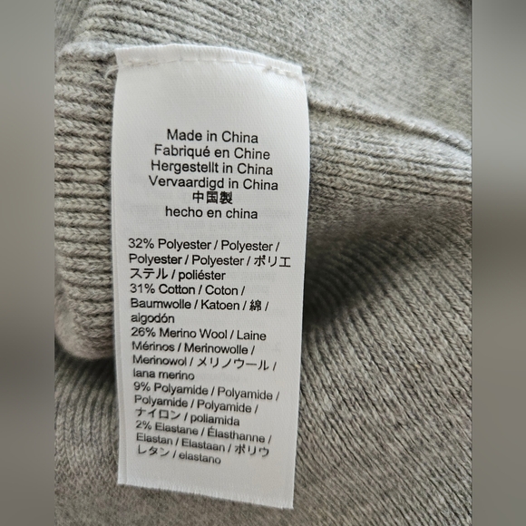 J.Crew Balloon-sleeve Crewneck Sweater Gray Large L - Picture 5 of 5